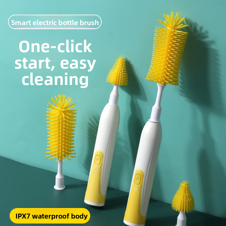 Electric Baby Bottle Nipple Straw Cleaning Brush Set