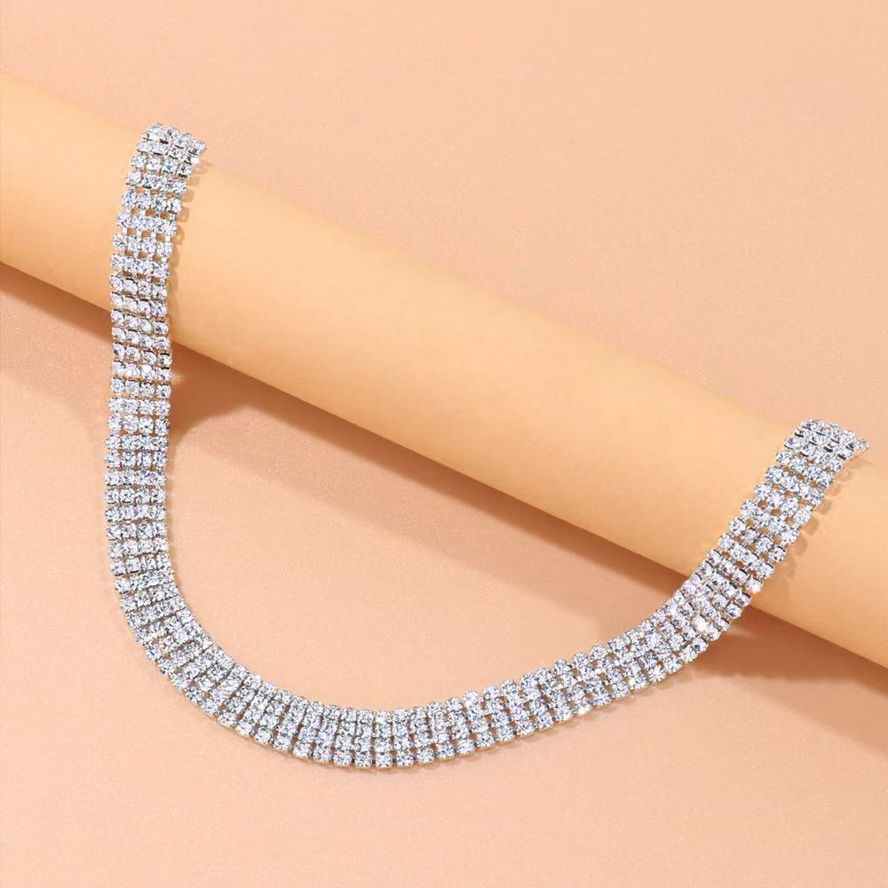 Versatile and unique crystal collar chain