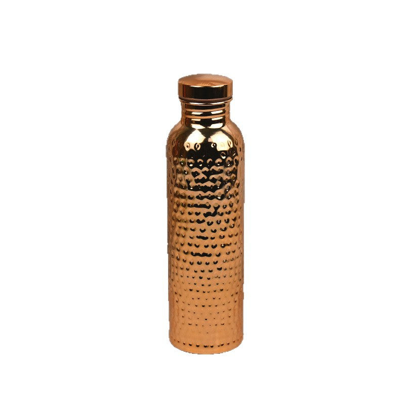 Hammered Texture Electroplated Stainless Steel Sports Water Bottle