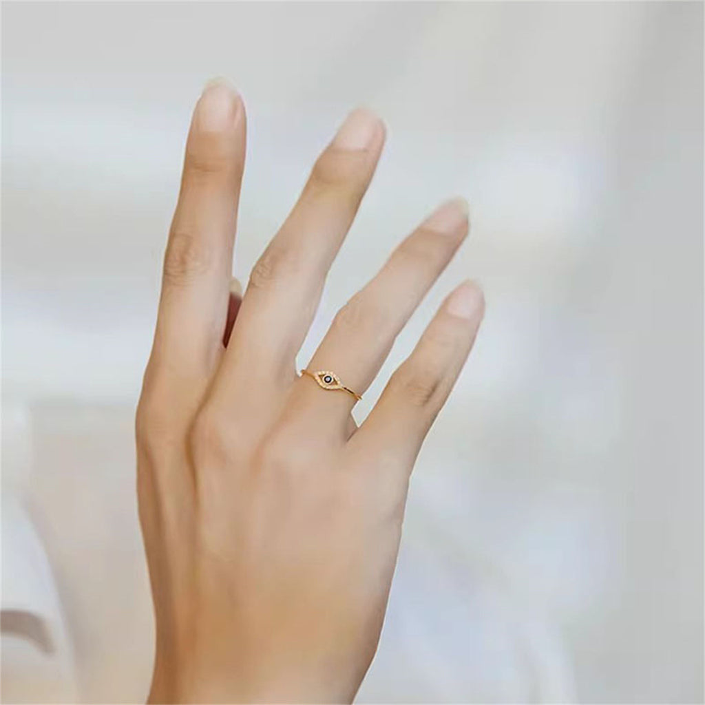 Fashionable Devil Eye Design Ring Unique Women Jewelry