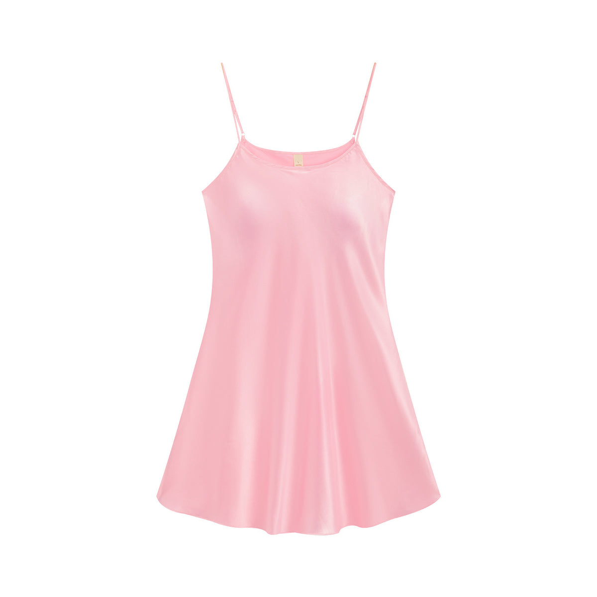 Women Ice Silk Sling Nightgown with Chest Pad Cool Summer Pajamas