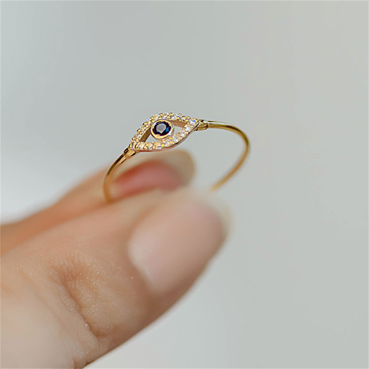 Fashionable Devil Eye Design Ring Unique Women Jewelry