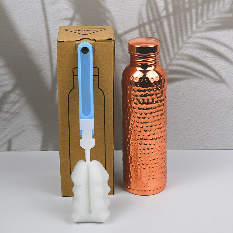 Hammered Texture Electroplated Stainless Steel Sports Water Bottle