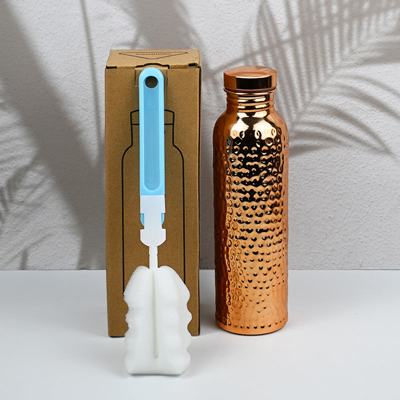Hammered Texture Electroplated Stainless Steel Sports Water Bottle