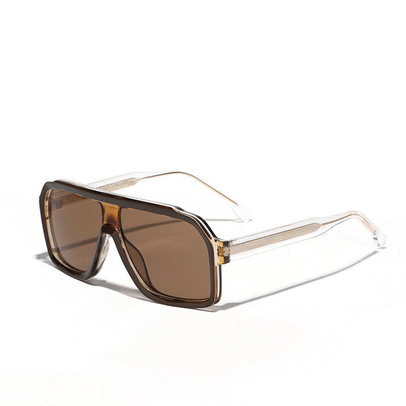 New Y2K Style Cool Square New Retro Rim Sunglasses Men's TR90 Sunglasses Women's Cross-border Big Frame Trend