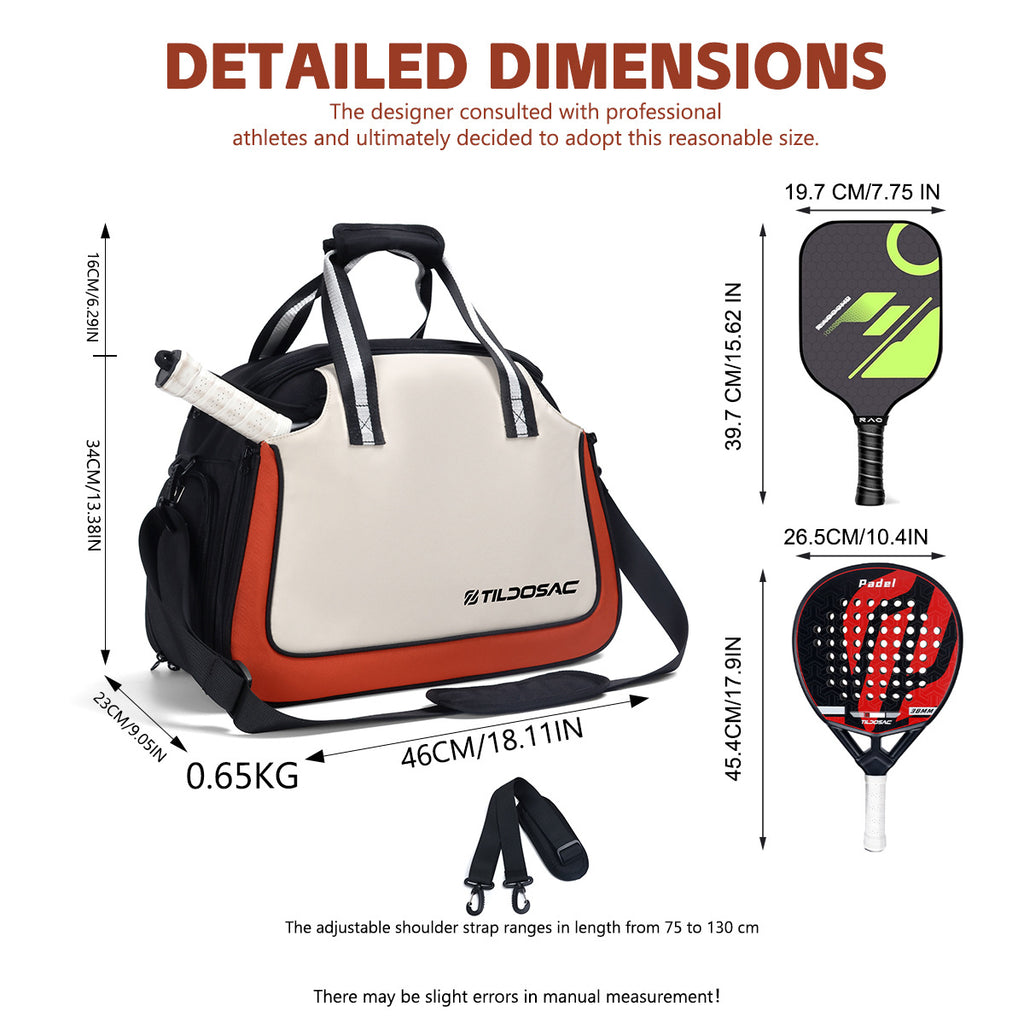 Popular Pickleball Bag, Badminton Bag, Multifunctional Outdoor Tennis Bag, Portable Single-Shoulder Padel Bag