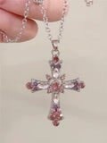 Sweet cool style hot girl cross necklace