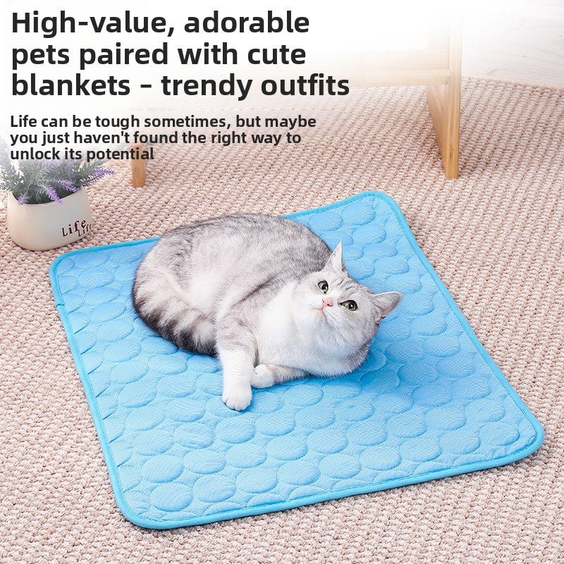 Explosions Pet Summer Pet Sofa Mat Floor Mat Dog Ice Mat Spring and Summer Cat Cool Mat Ice Silk Mat Cooling Sleeping Mat