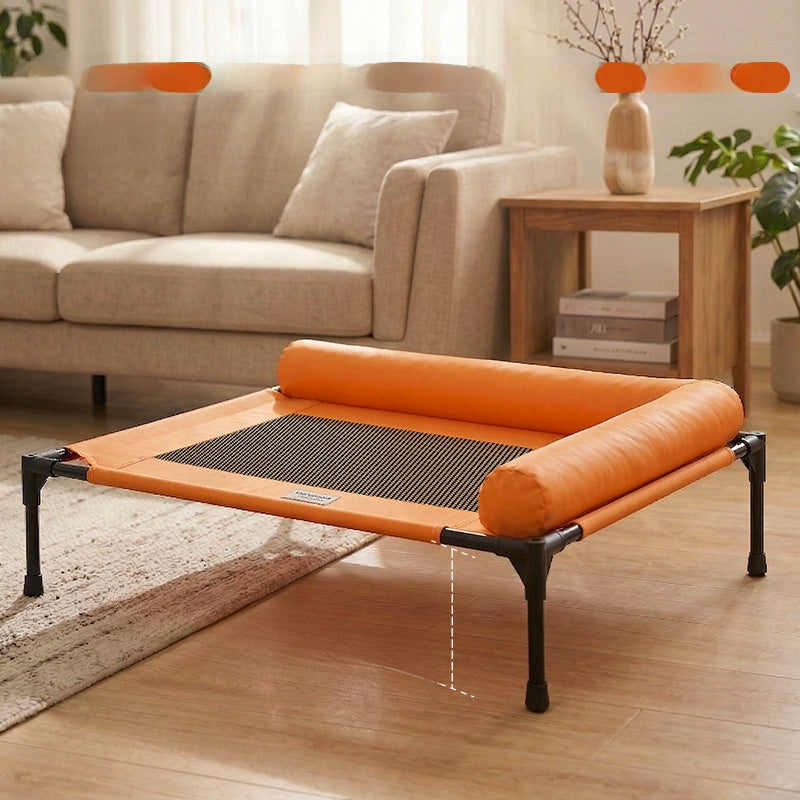 Pet camp bed for dogs and cats all seasons universal summer breathable cool moisture-proof detachable and washable ground medium and small dogs and dogs