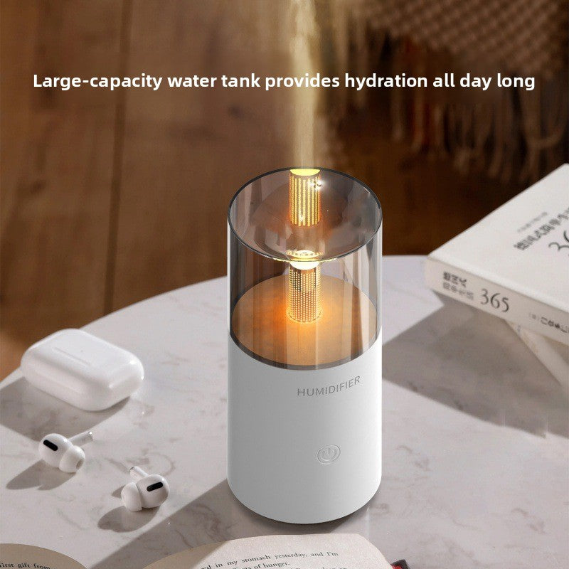 Candlelight Aromatherapy Humidifier Portable Mini Cool Mist Humidifier for Bedroom Car