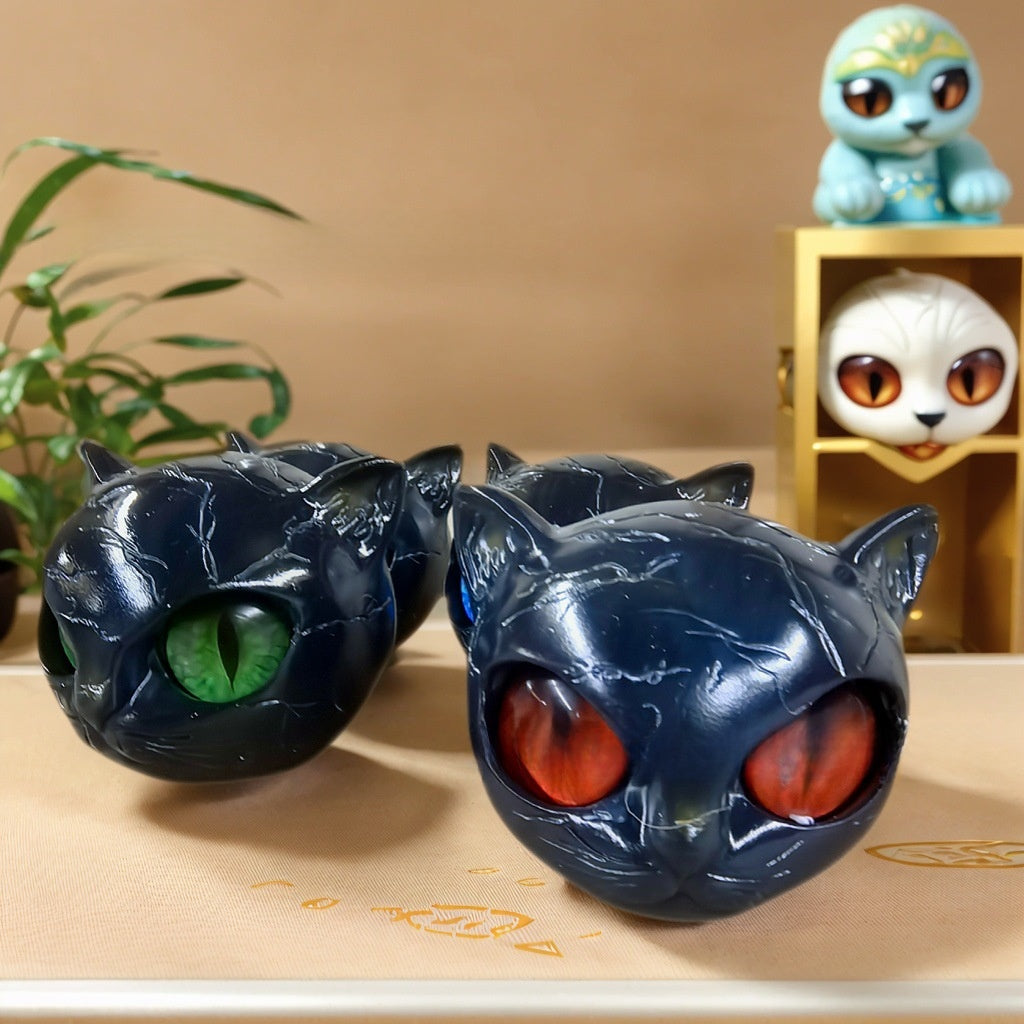 Luxury Black Cat Figurine Home Decoration