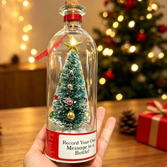 Christmas Tree Recording Message Bottle