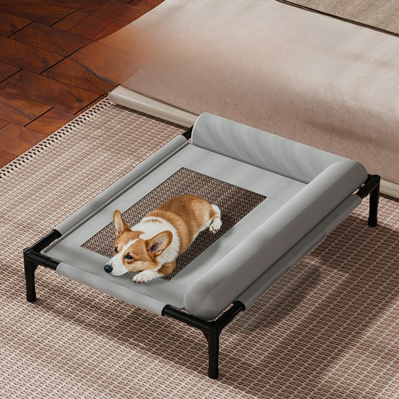 Pet camp bed for dogs and cats all seasons universal summer breathable cool moisture-proof detachable and washable ground medium and small dogs and dogs