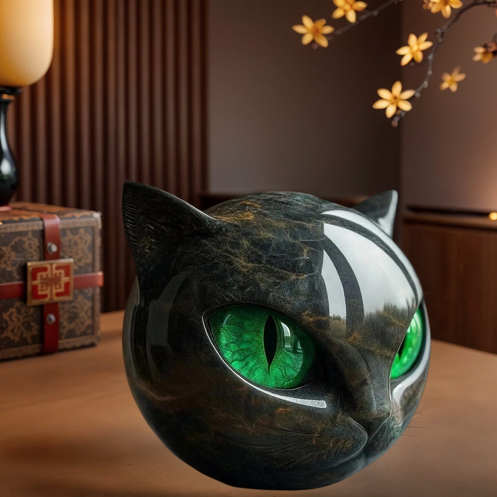 Luxury Black Cat Figurine Home Decoration