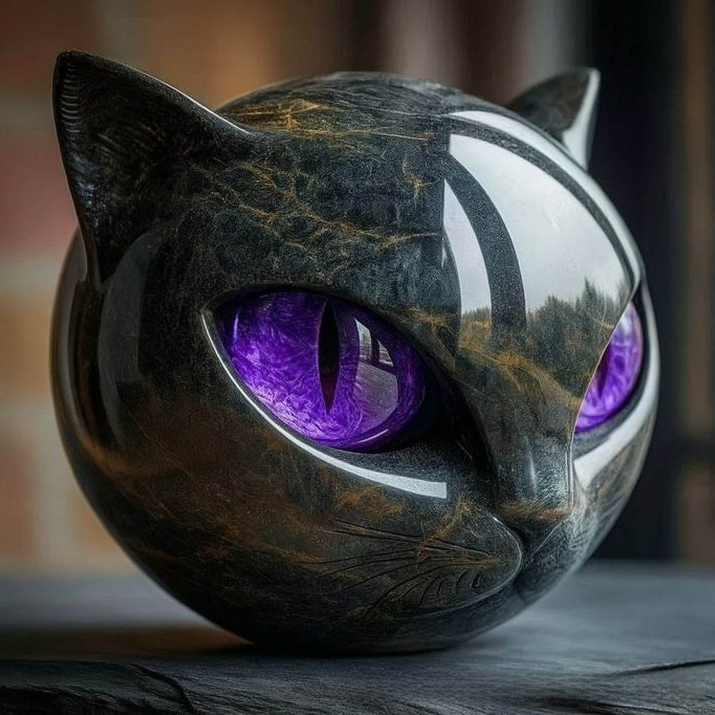 Luxury Black Cat Figurine Home Decoration