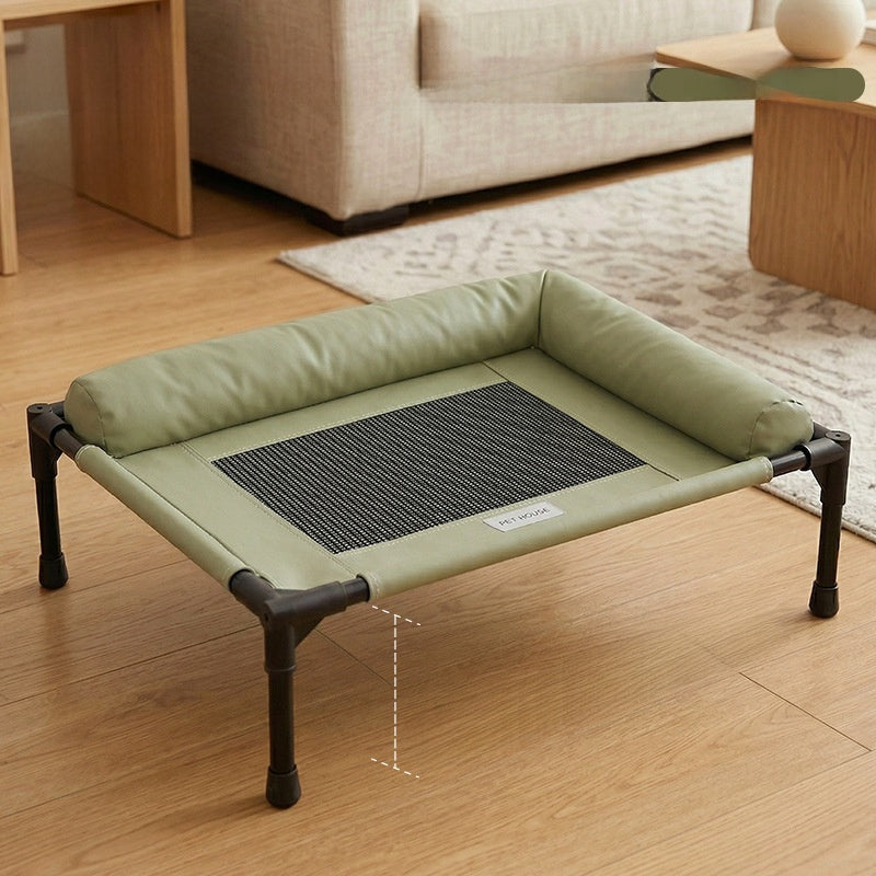 Pet camp bed for dogs and cats all seasons universal summer breathable cool moisture-proof detachable and washable ground medium and small dogs and dogs