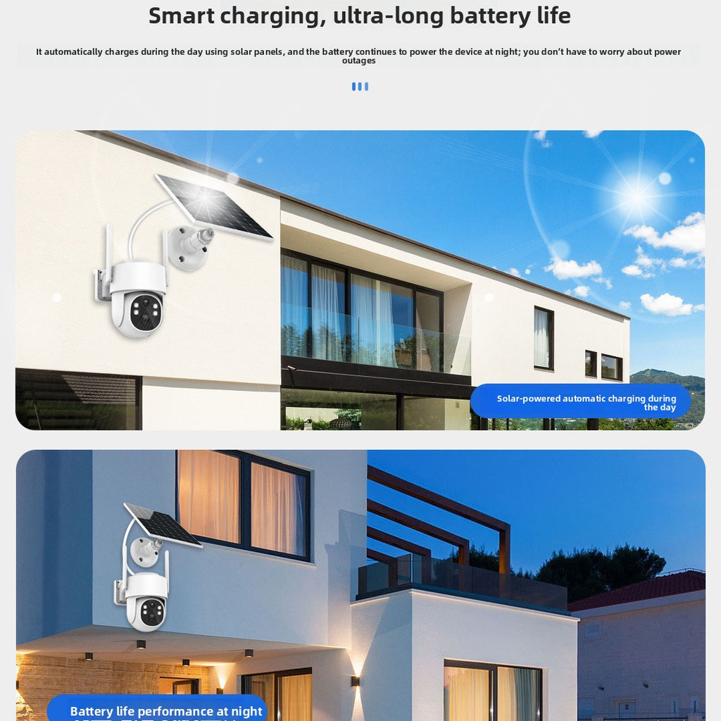 Outdoor Solar Powered 4G WiFi PTZ Surveillance Camera
