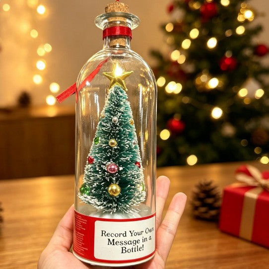 Christmas Tree Recording Message Bottle